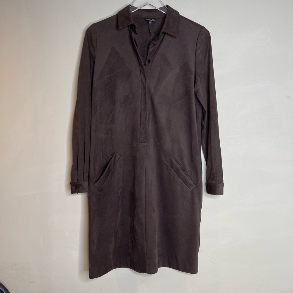 Conrad C collection faux suede dress